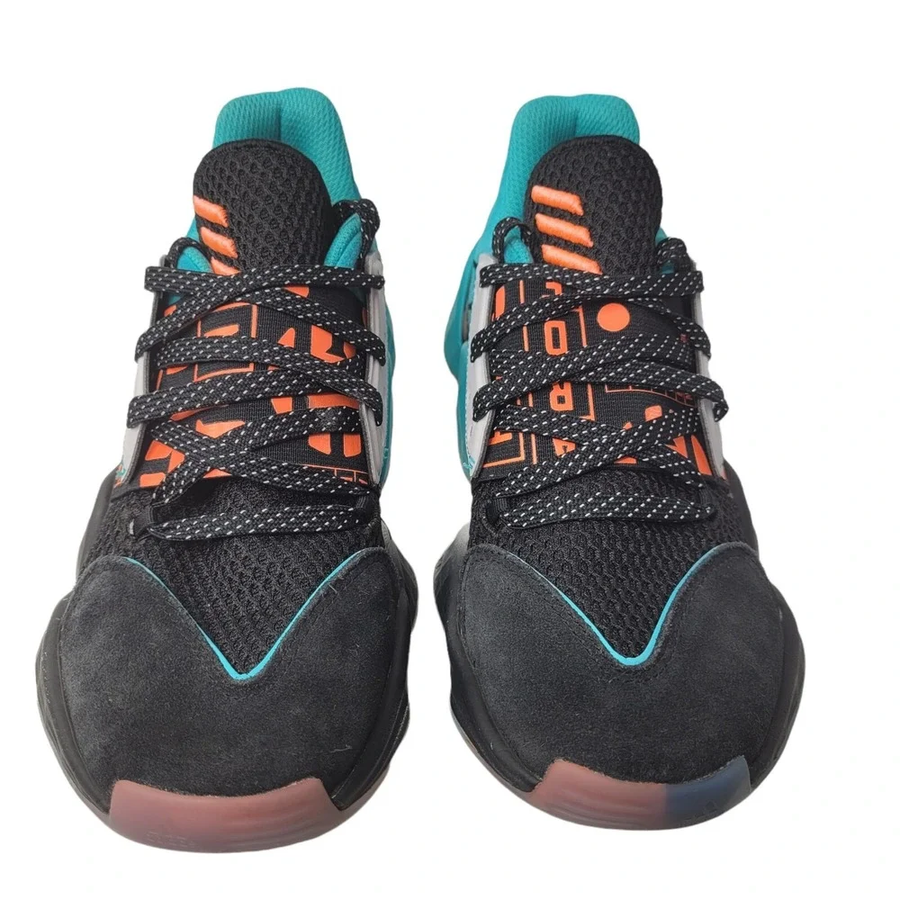 Adidas James Harden Vol. 4 Basketball Shoes Kids Sz‎ 4 Teal Black Orange FW4340